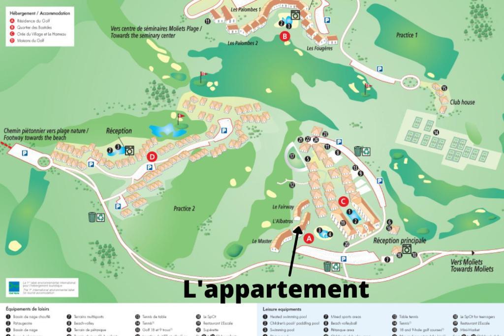 شقة L'Appart Vue Golf Piscines Nature Ocean A Moliets المظهر الخارجي الصورة